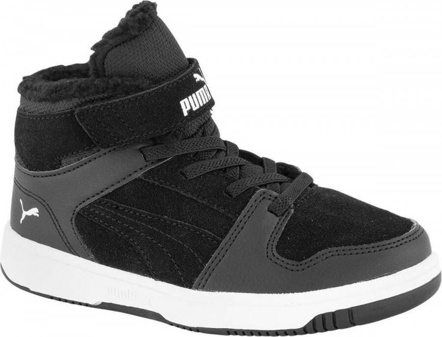 PUMA Rebound Layup Fur SD V PS jongens sneakers Zwart Uitneembare zool