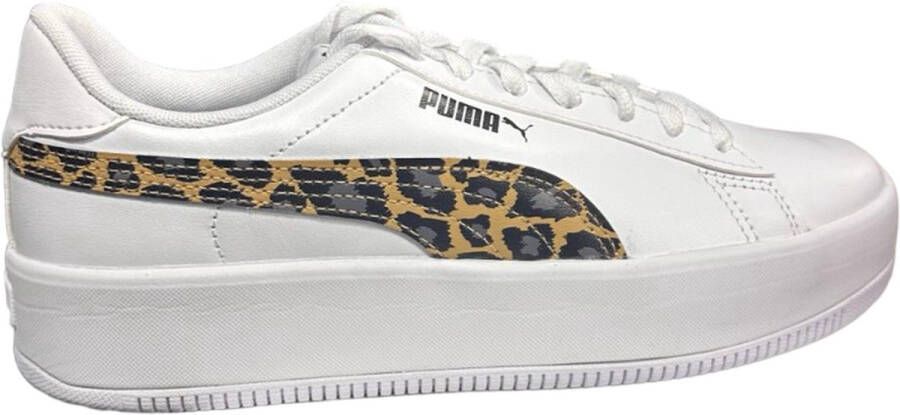 PUMA Lily platform Leo Sneakers Mannen Wit Panterprint