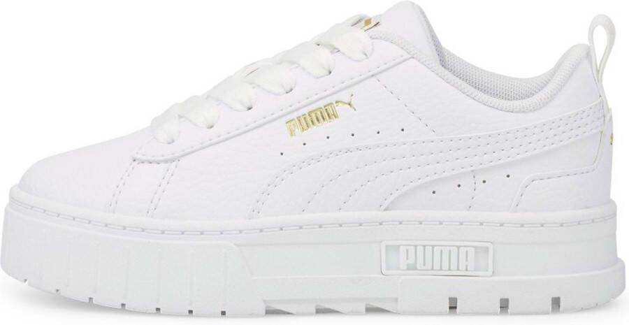 Puma Mayze Lth sneakers wit goud Meisjes Imitatieleer Meerkleurig 31