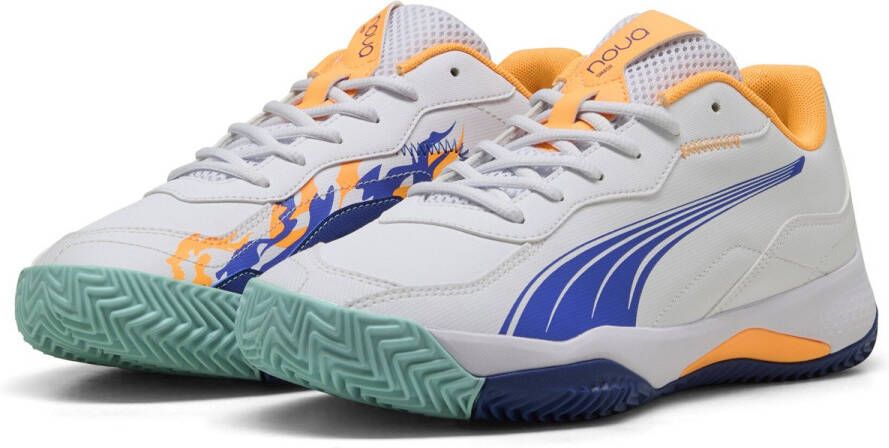 PUMA NOVA Smash Unisex Sportschoenen White-Vivid Blue-Heat Fire- Black