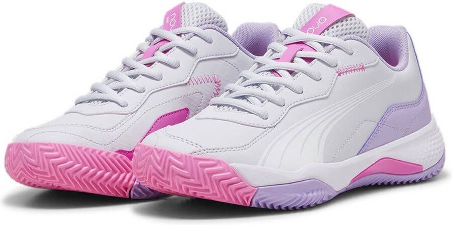 PUMA NOVA Smash Wn's Dames Sportschoenen Silver Mist- White-Vivid Violet