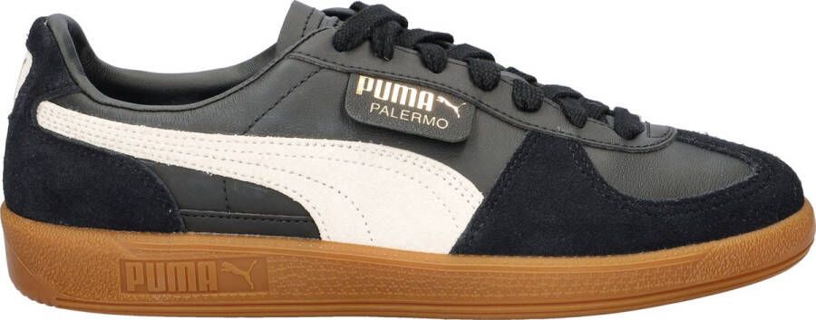 Puma Palermo Lth Black Feather Gray Gum Zwart Leer Lage sneakers Unisex - Foto 4