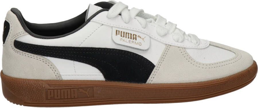 Puma Palermo Lth White Vapor Gray Gum Wit Leer Lage sneakers Unisex - Foto 4