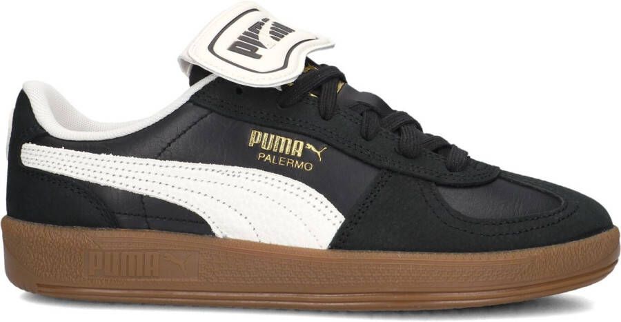 PUMA Palermo Premium Sneakers Dames Leren Sneaker Zwart