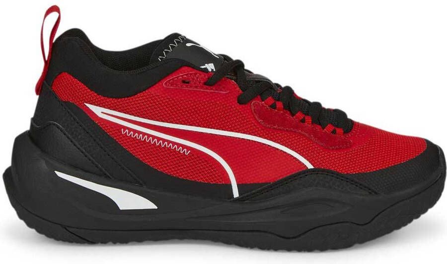 PUMA Playmaker Junior Schoenen High Risk Red High Risk Red Jet Black White Kinderen