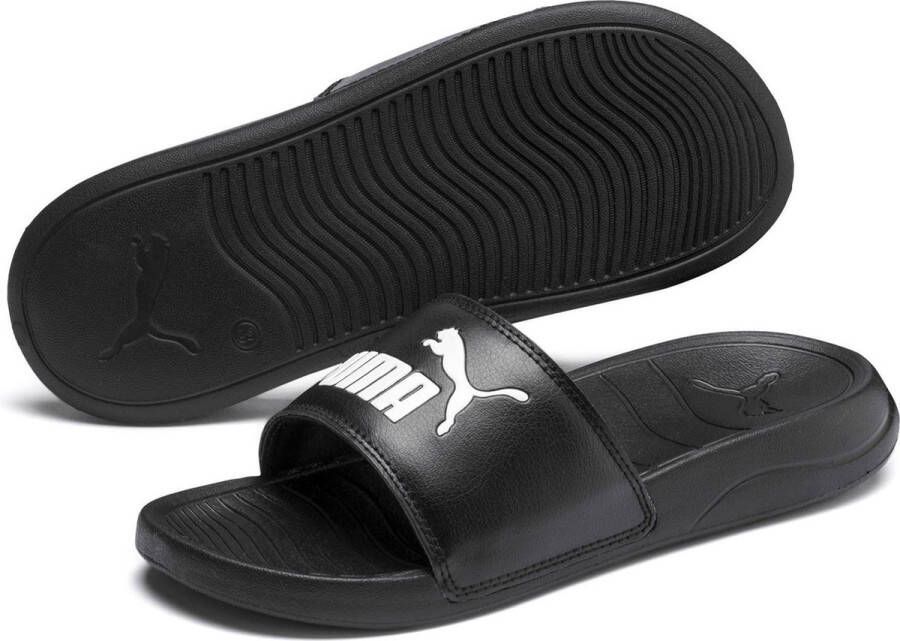 Puma Popcat 20 Jr. badslippers zwart wit Imitatieleer Logo 35 5 - Foto 4