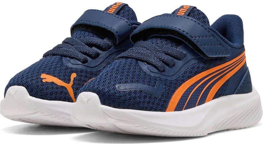 PUMA Pounce Lite AC+Inf Kinder Sportschoenen Trainers Hardloopschoenen 401516 07 Blauw-Oranje