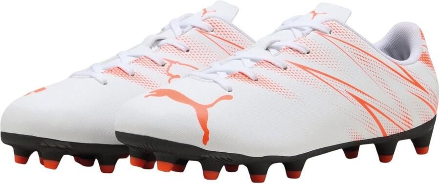 PUMA Attacanto FG kinder voetbalschoenen wit rood Uitneembare zool - Foto 3
