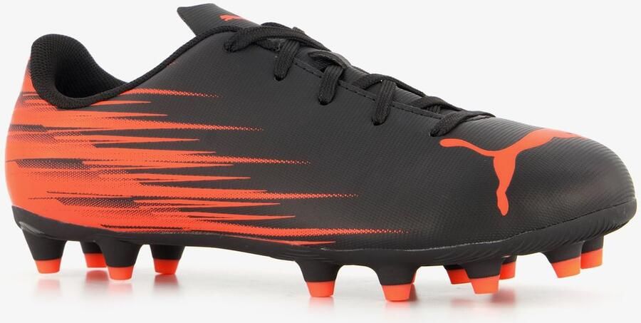 PUMA Attacanto II MG kinder voetbalschoenen zwart oranje Uitneembare zool