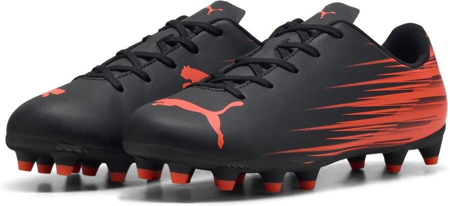 PUMA ATTACANTO II FG AG Jr Unisex Sportschoenen Black-Glowing Red - Foto 4