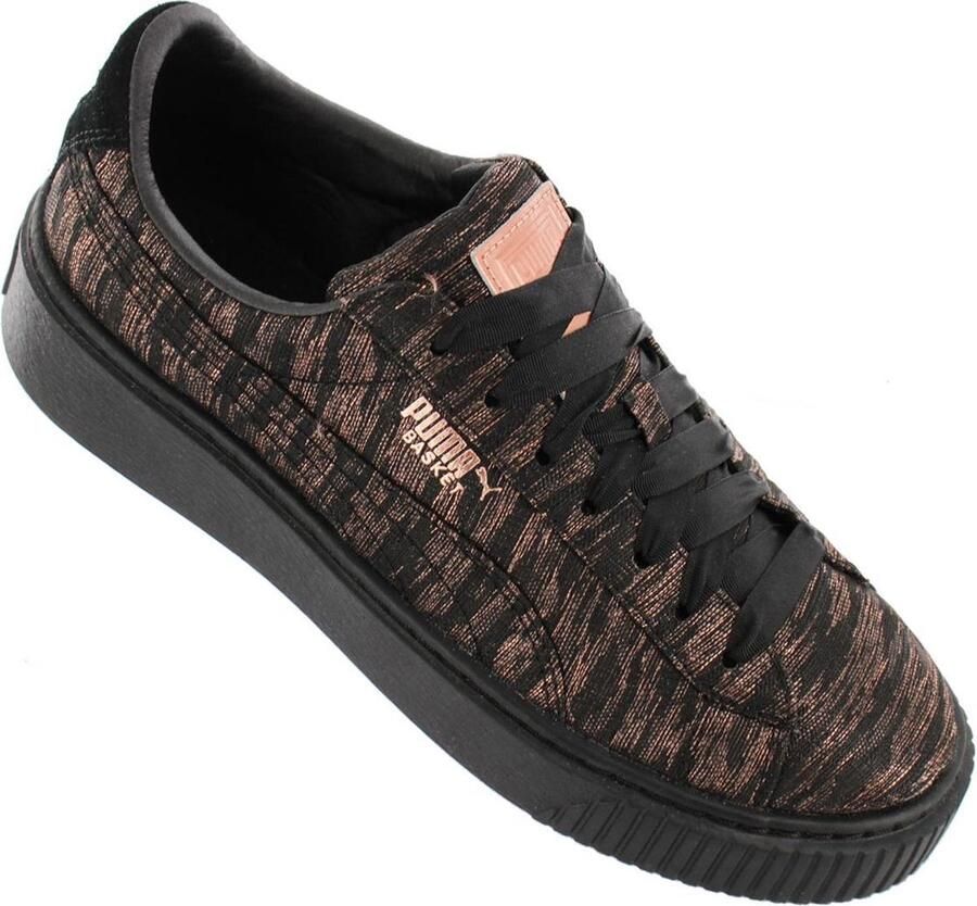 PUMA Basket Platform VR 364092-02 Dames Sneakers Sportschoenen Schoenen Zwart - Foto 5