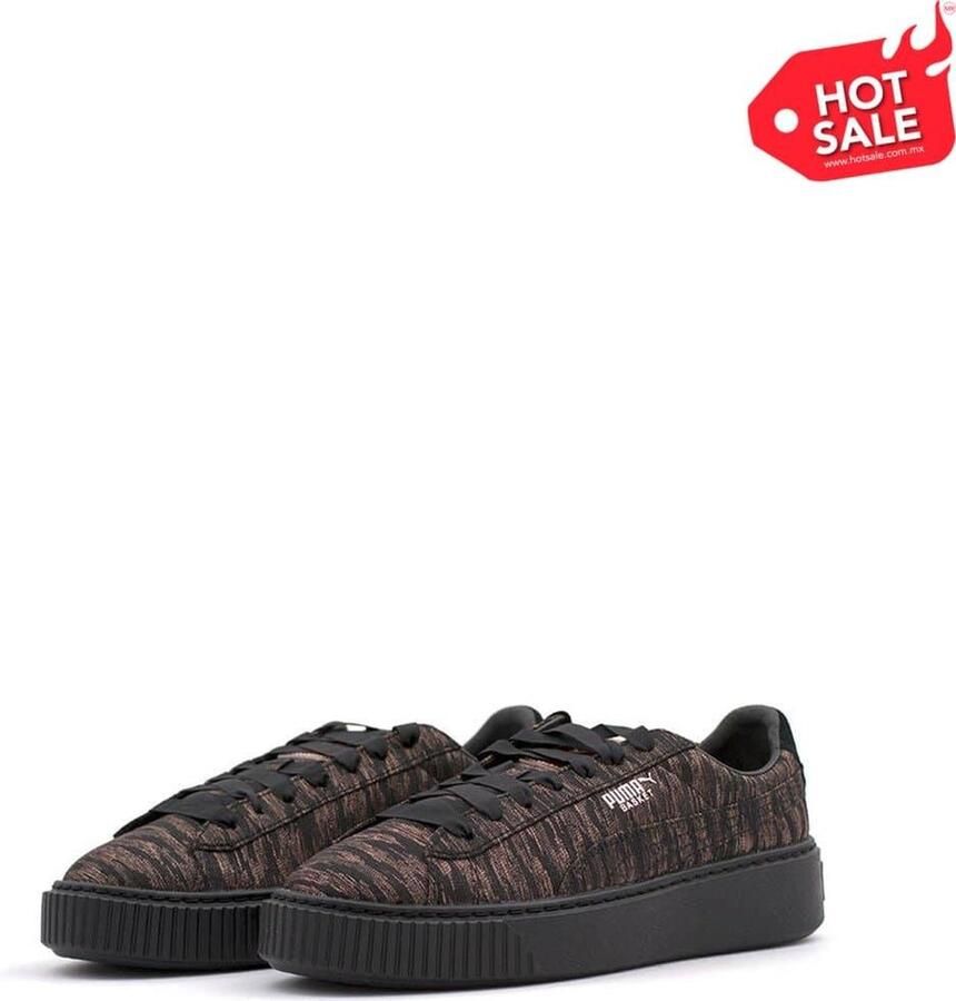 PUMA Basket Platform VR 364092-02 Dames Sneakers Sportschoenen Schoenen Zwart - Foto 2