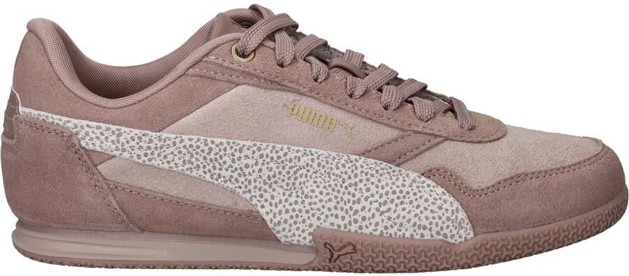 Puma Bella Donna Topcat suede leren sneakers oudroze wit