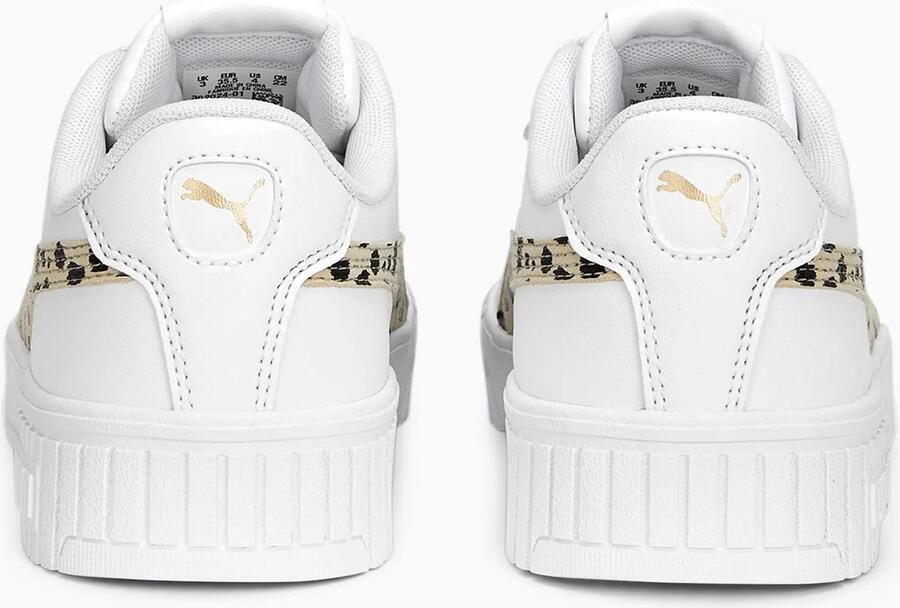 PUMA Carina 2.0 Animal Jr Sneakers White Granola Black Gold - Foto 3