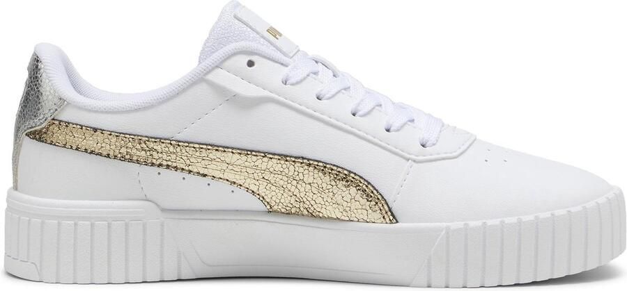 PUMA Carina 2.0 Metallic Shine Dames Sneakers White- Gold- Silver - Foto 2