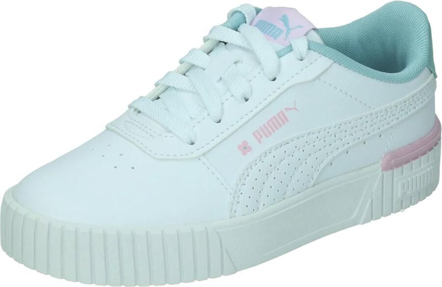 Puma Carina 2.0 Tropical sneakers wit lichtblauw lila Jongens Meisjes Imitatieleer 35 - Foto 2