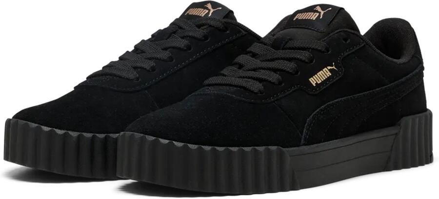 PUMA Carina 3.0 SD damestrainers leren schoenen 400721 01 Black-Gold