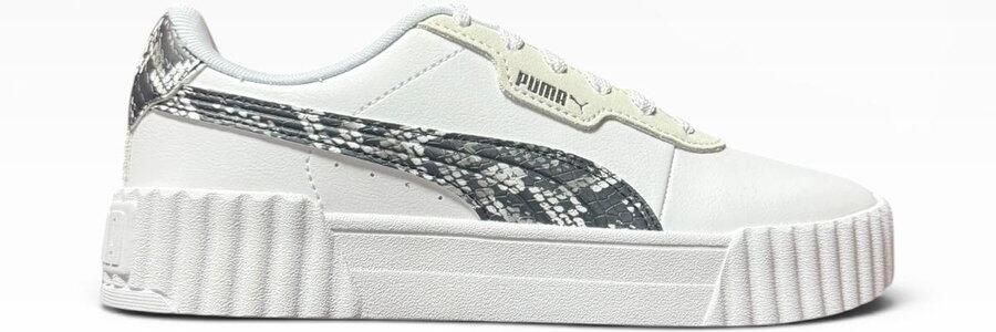 PUMA Carina 3.0 Snake chic Sneakers Dames Wit Zwart Doos Zonder Deksel