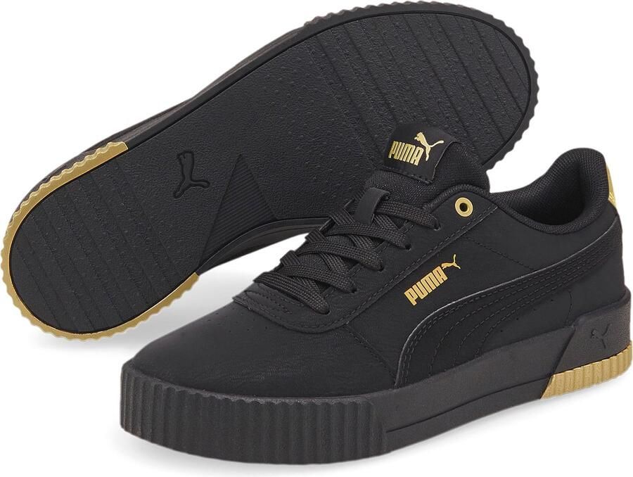 PUMA Carina Raw Metallics Dames Sneakers Black Gold - Foto 4