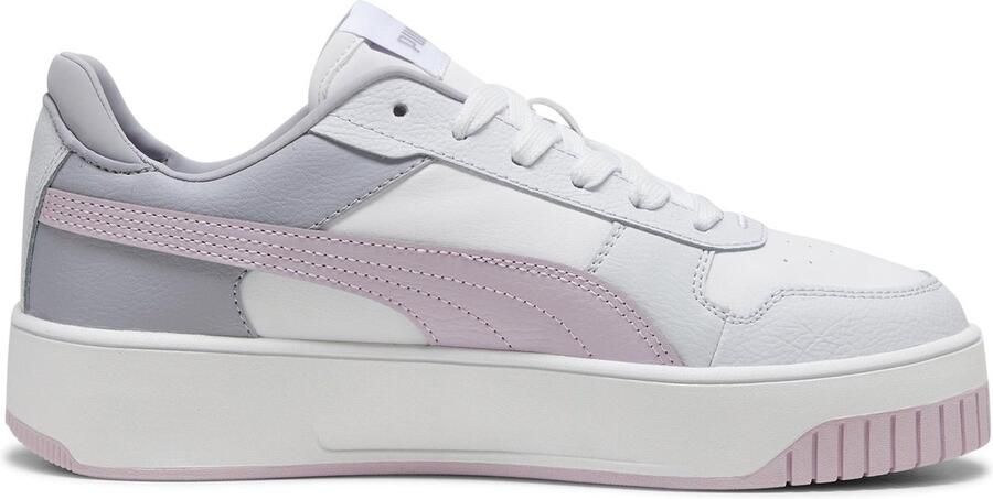 PUMA Carina Street Dames Sneakers White-Grape Mist- Silver