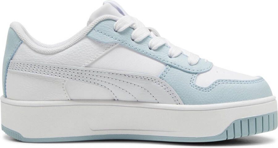 Puma Carina Street leren sneakers wit lichtblauw zilver Meisjes Leer Meerkleurig 33 - Foto 2