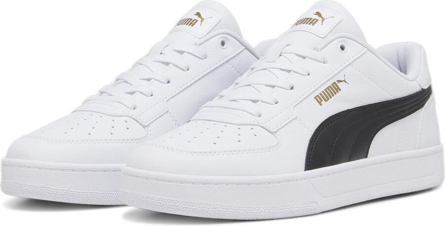 Puma Sportieve Herensneaker met Subtiele Gouden Accenten White