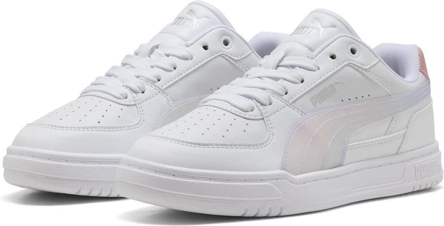 PUMA Caven III Holo 2.0 Jr Meisjes Sneakers White-Rosy Outlook- Silver