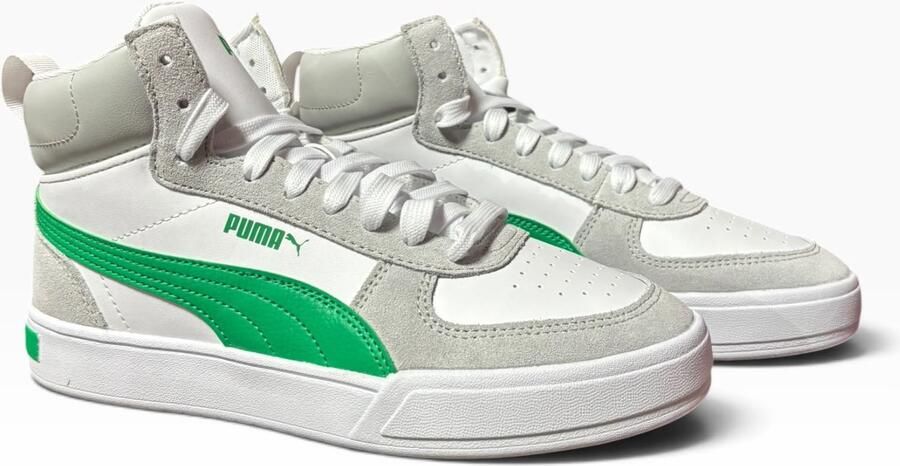 PUMA Caven MID SD Sneakers Mannen Wit Groen Doos Zonder Deksel