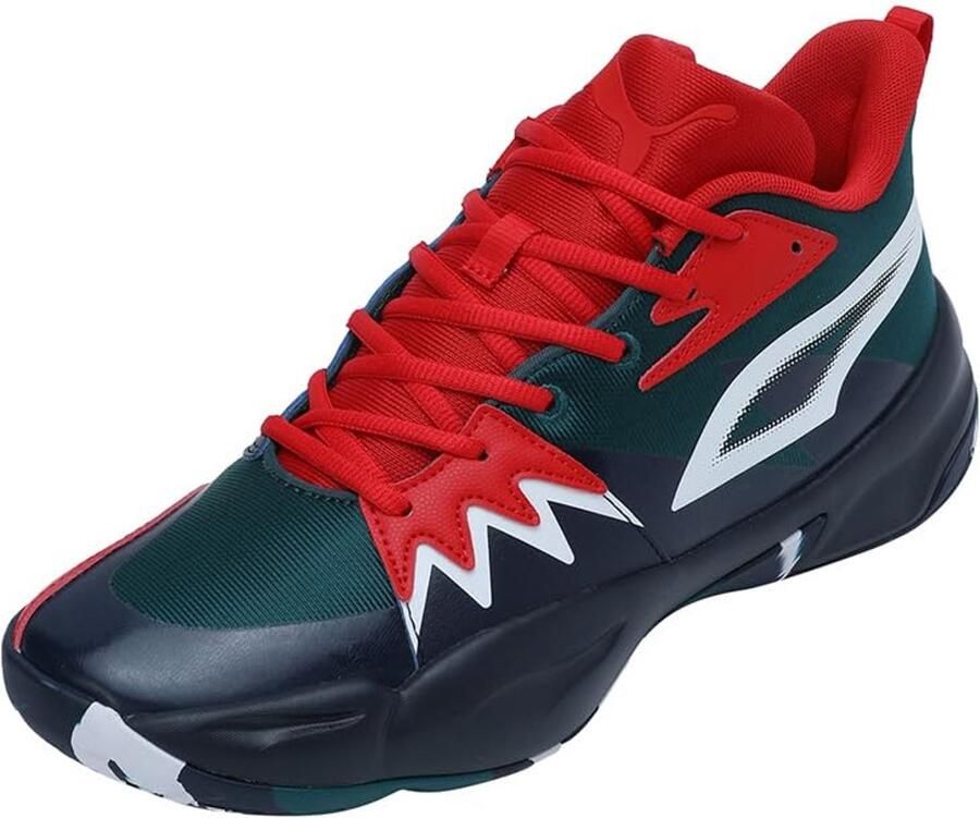 PUMA Chaussures de basket Genetics BL VERT BLAN ROUGE