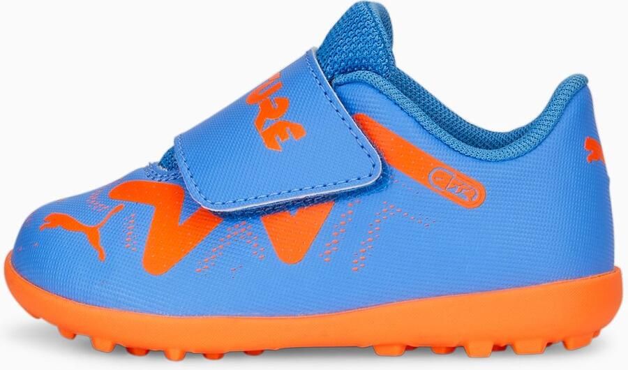 PUMA Future Play Turf Voetbalschoenen (TF) Baby Peuters Blauw Oranje Wit - Foto 2