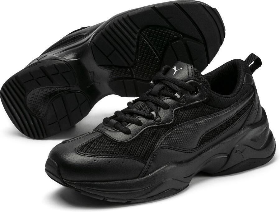 PUMA Cilia Dames Sneakers Black Silver Peach Bud