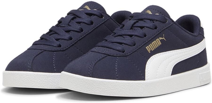 PUMA Kinder Schuhe Low Club II PS 398887 Navy- White- Gold