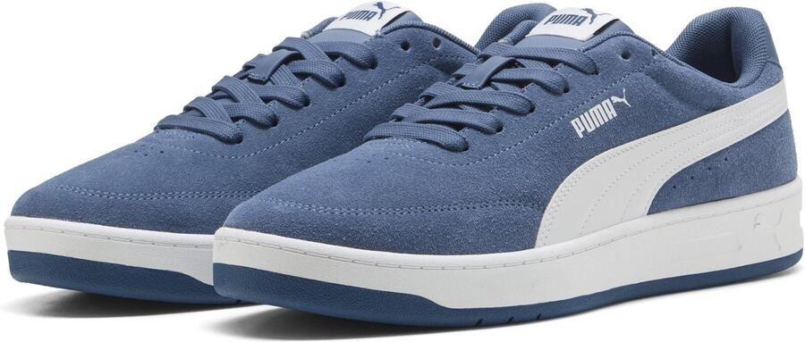 Puma Court Classic Clean suède sneakers blauw wit - Foto 4