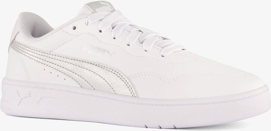 PUMA Court Lally Metallic dames sneakers wit Uitneembare zool