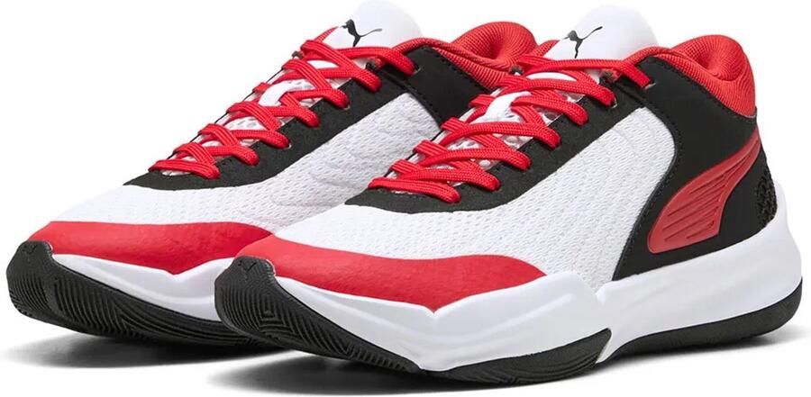 PUMA Court Pro 2 Junior Basketbalschoenen Wit Kinderen