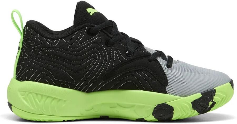 PUMA Court Pro 3 Junior Basketbalschoenen Zwart Kinderen