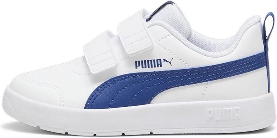 Puma Lage Sneakers Baskets basses Courtflex V3 V blanches avec accents bleus