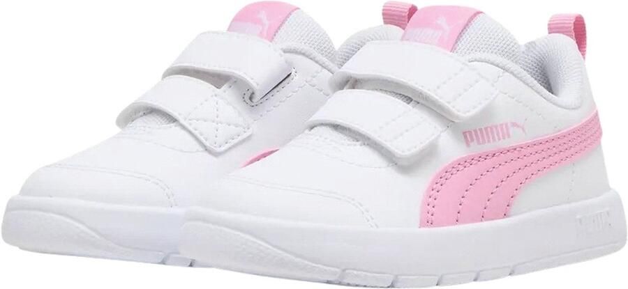 PUMA Courtflex V3 V Schoenen Wit Roze