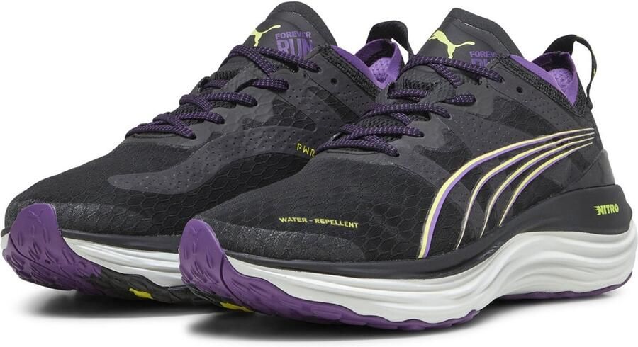 PUMA Damen Laufschuhe Low ForeverRun Nitro WTR Wns 378473 Black-Purple Pop-Yellow Burst - Foto 2