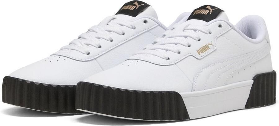 PUMA Damen Schuhe Low Carina 3.0 400365 White- Gold- Black