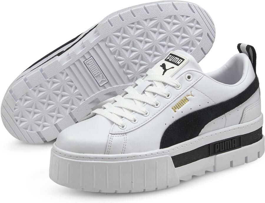 Puma Mayze Lth Wn's Fashion sneakers Schoenen white black maat: 37.5 beschikbare maaten:36 37.5 38.5 40.5 41 42 - Foto 3
