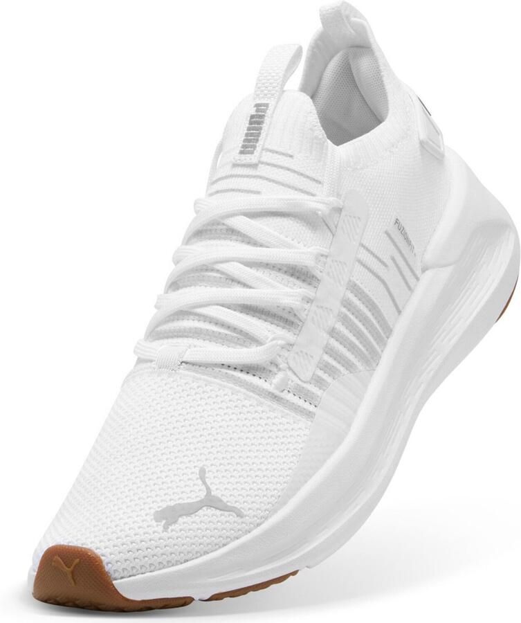 PUMA Dames Softride Symmetry Fuzion Wns 310460 White-Silver Sneaker