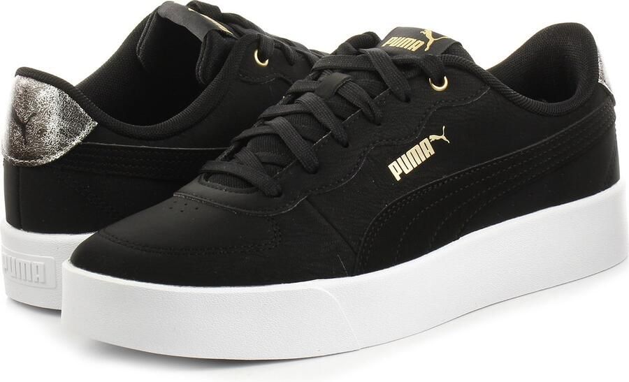 PUMA Damessportschoenen Skye Clean Raw Metallic zwart