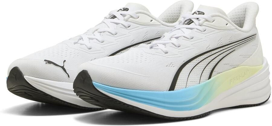 PUMA Darter Pro 2 Unisex Sportschoenen White-Vibrant Blue- Black-Apple Spritz