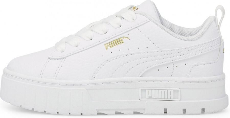 Puma Mayze Lth sneakers wit goud Meisjes Imitatieleer Meerkleurig 30