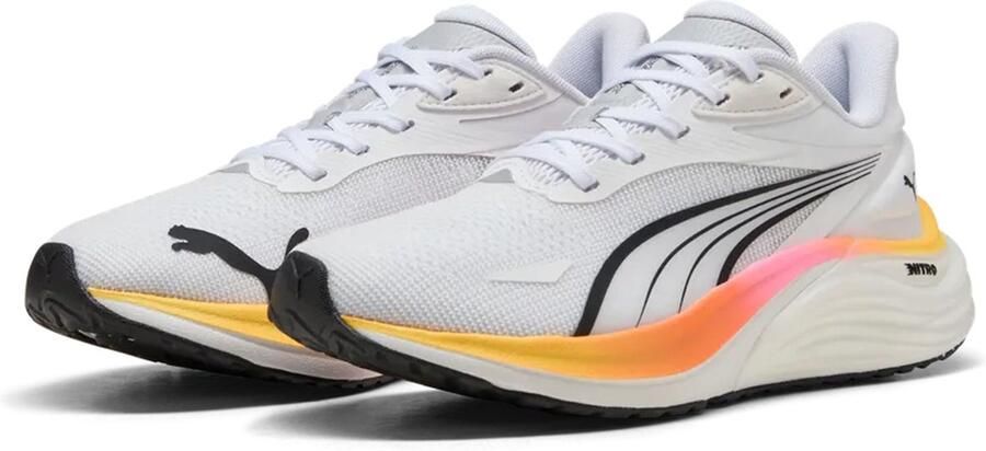 PUMA Electrify NITRO 4 hardloopschoenen 310788 24 White Sun Sream Poison Pink