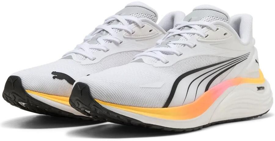 PUMA Electrify NITRO 4 hardloopschoenen heren 310789 24 White Poison Pink Sun Stream