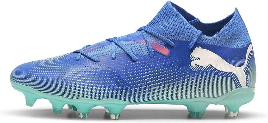 PUMA Future 7 Match Gras Kunstgras Voetbalschoenen (MG) Dames Blauw Turquoise Wit - Foto 3