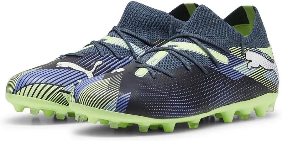 PUMA Future 7 Match Mg Jr Voetbalschoenen Blauw Zwart