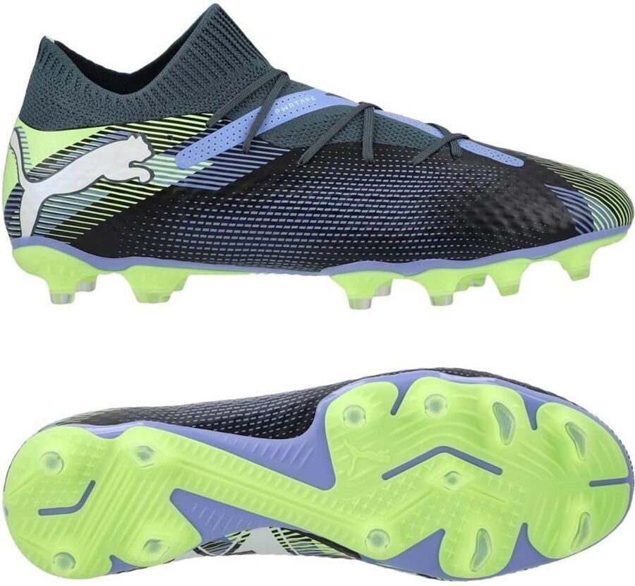 PUMA Future 7 Pro FG AG Voetbalschoenen Lights Out Gray Skies White Fizzy Apple - Foto 2